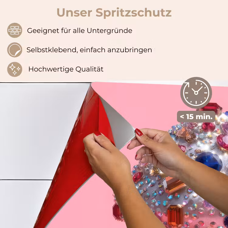 Cupcake - Kleurrijk - Edelstenen keuken achterwand spatscherm klein -spatscherm_DE