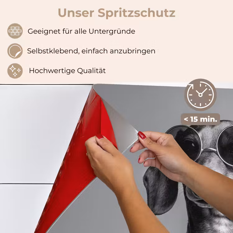 Teckel - Bier - Glas - Bril keuken achterwand spatscherm klein -spatscherm_DE