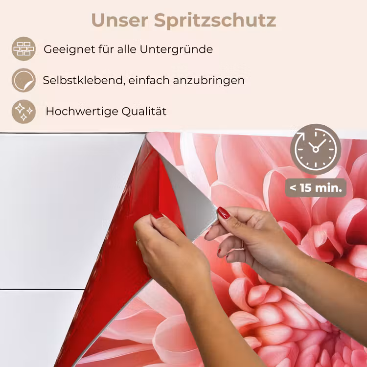 Dahlia - Bloem - Close up - Roze keuken achterwand spatscherm klein -spatscherm_DE