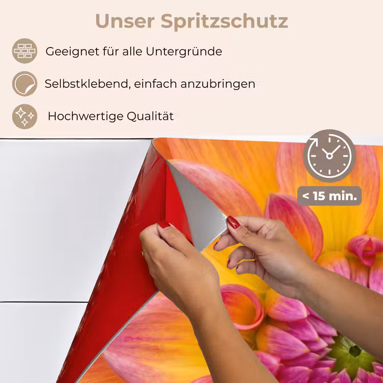 Dahlia - Bloem - Oranje keuken achterwand spatscherm klein -spatscherm_DE