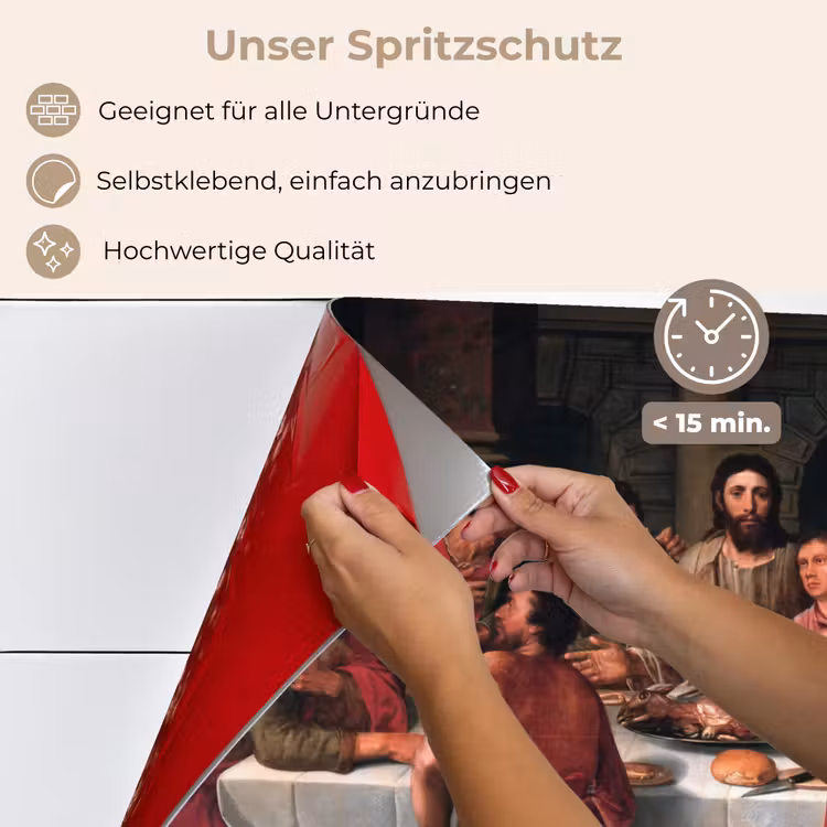 Het laatste avondmaal - Schilderij van Willem Key keuken achterwand spatscherm klein -spatscherm_DE