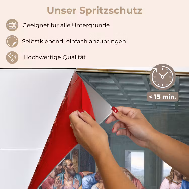 Het laatste avondmaal - Leonardo da Vinci keuken achterwand spatscherm klein -spatscherm_DE