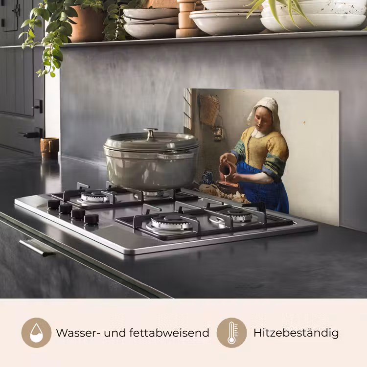 Het melkmeisje - Schilderij van Johannes Vermeer keuken achterwand spatscherm klein -usp_DE