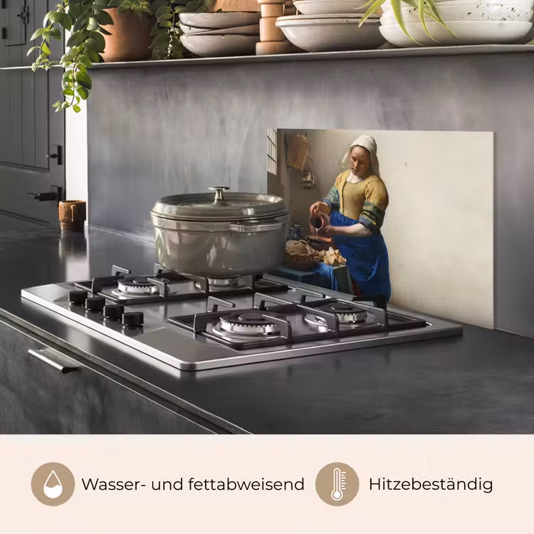 Het melkmeisje - Kunst - Oude meesters - Vermeer keuken achterwand spatscherm klein -usp_DE