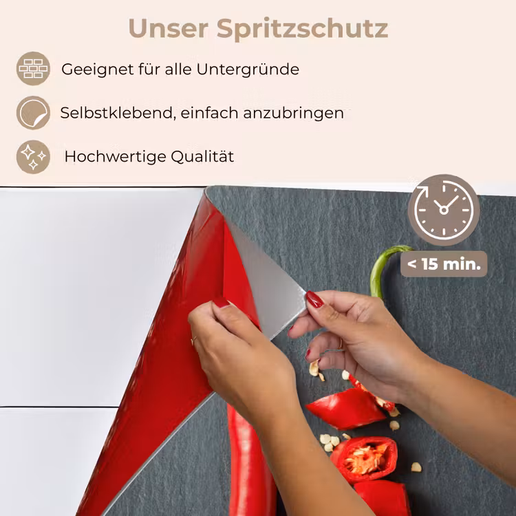 Het Spectrum van Pittigheid keuken achterwand spatscherm klein -spatscherm_DE