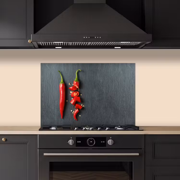 Het Spectrum van Pittigheid keuken achterwand spatscherm klein -sfeer1