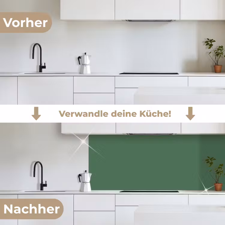 Deep - Sagewood - Groen keuken achterwand 2 middel 871 -voor-na_DE