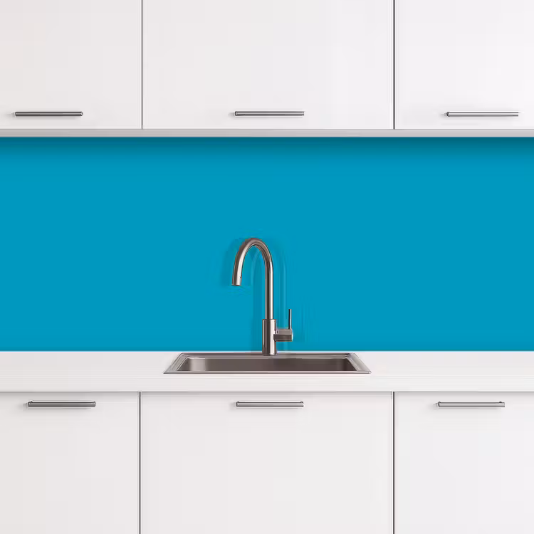 Deep - Turquoise - Turkoois keuken achterwand 2 middel 871 -3d