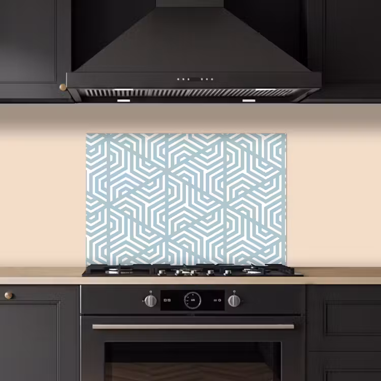 Design - Geometrie - Patroon - Driehoek keuken achterwand spatscherm klein 900 -sfeer1