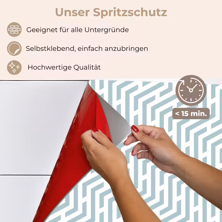 Design - Geometrie - Patroon - Groen keuken achterwand spatscherm klein 900 -spatscherm_DE