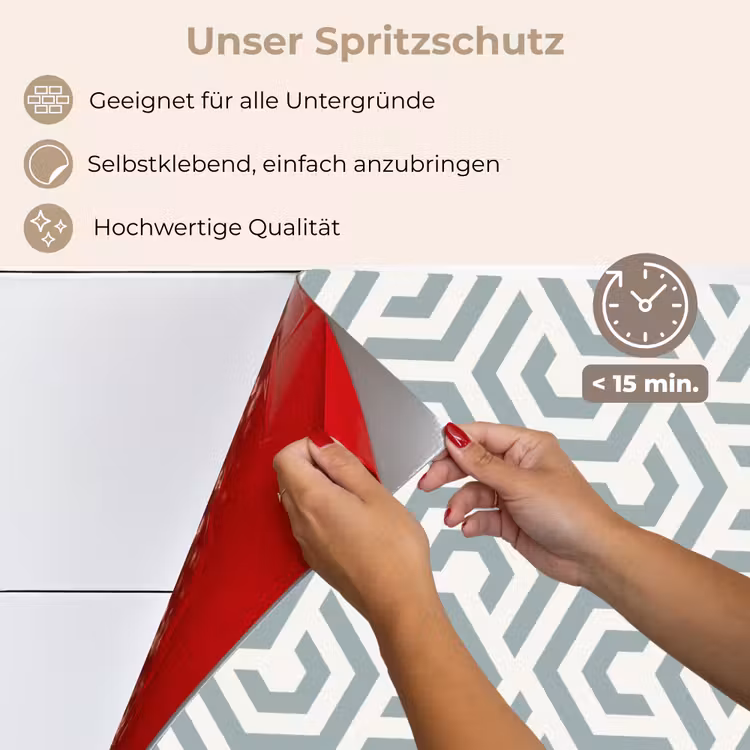 Design - Lijn - Patroon - Groen keuken achterwand spatscherm klein 900 -spatscherm_DE