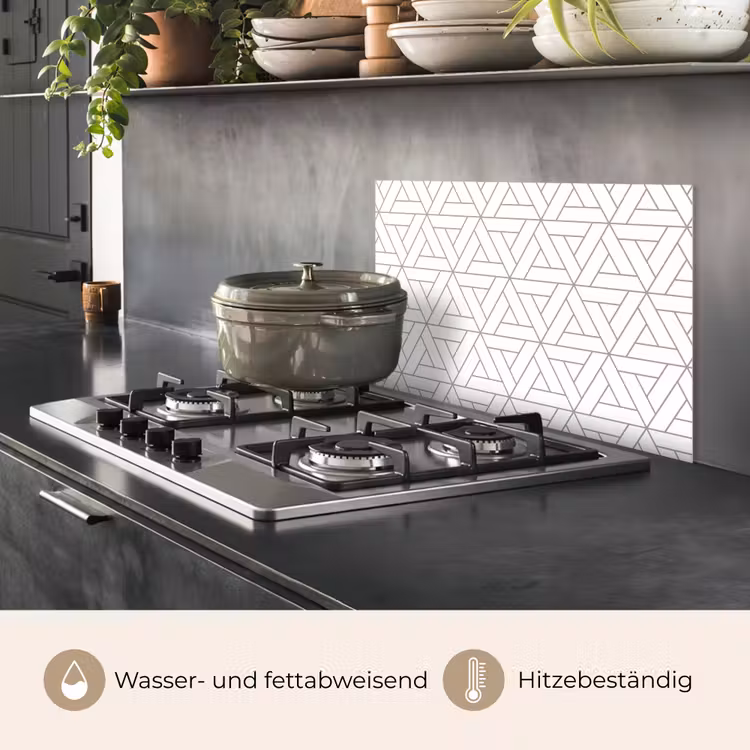 Design - Lijn - Patroon - Zwart - Wit keuken achterwand spatscherm klein 900 -usp_DE