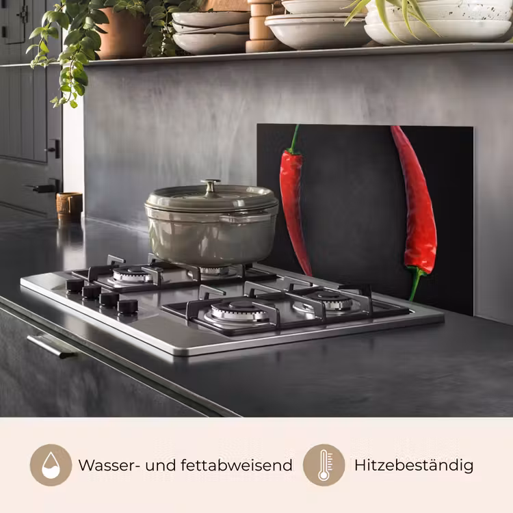 Dialoog van Pepers keuken achterwand spatscherm klein -usp_DE
