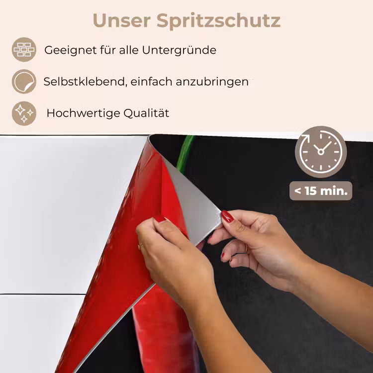 Dialoog van Pepers keuken achterwand spatscherm klein -spatscherm_DE