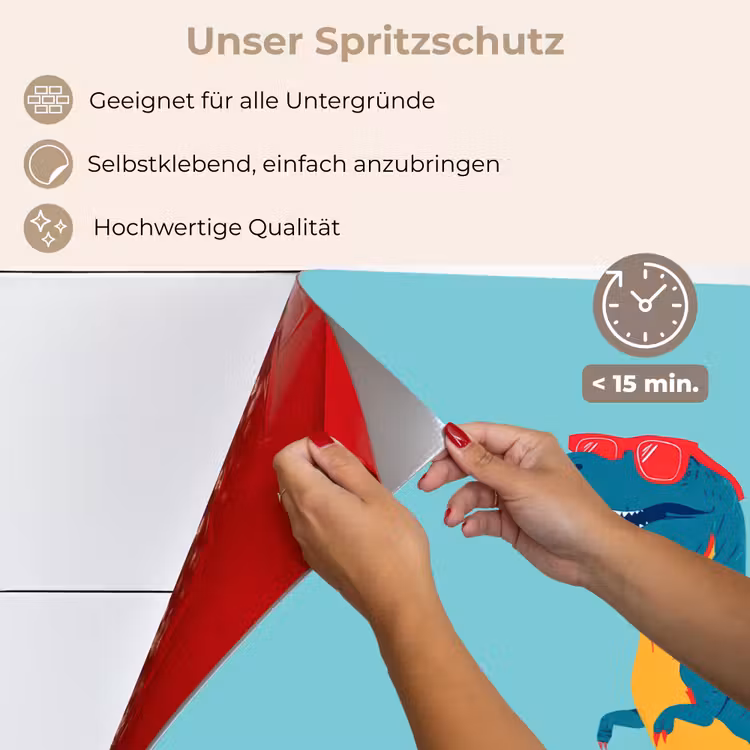 Dinosaurus - Blauw - Zonnebril keuken achterwand spatscherm klein -spatscherm_DE