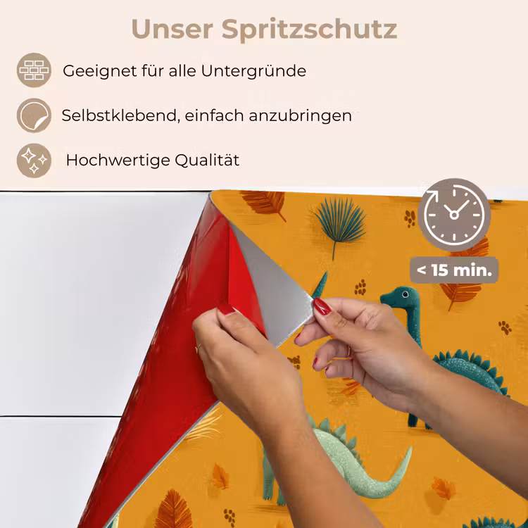 Dinosaurussen - Stekels - Herfstbladeren - Bruin keuken achterwand spatscherm klein -spatscherm_DE