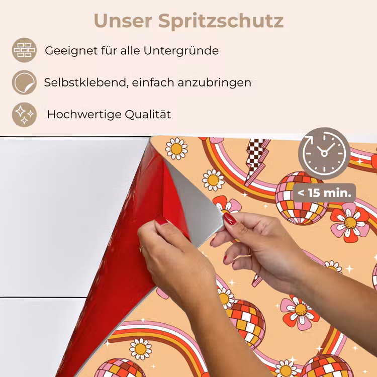 Disco - Patroon - Lijnen keuken achterwand spatscherm klein 900 -spatscherm_DE