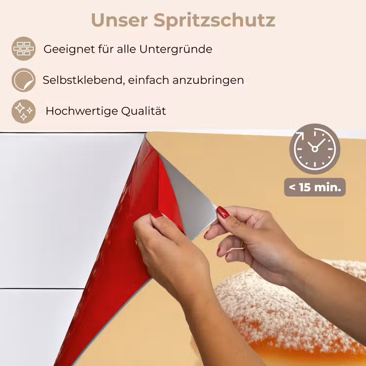 Donut - Romig - Poedersuiker - Beige keuken achterwand spatscherm klein -spatscherm_DE
