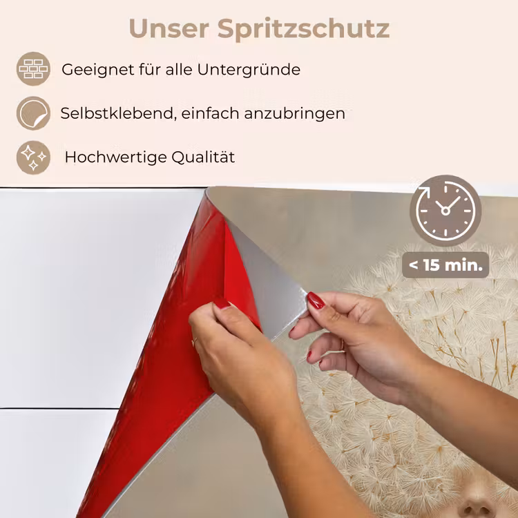 Dromerig - Beige - Paardenbloemzaadjes keuken achterwand spatscherm klein -spatscherm_DE