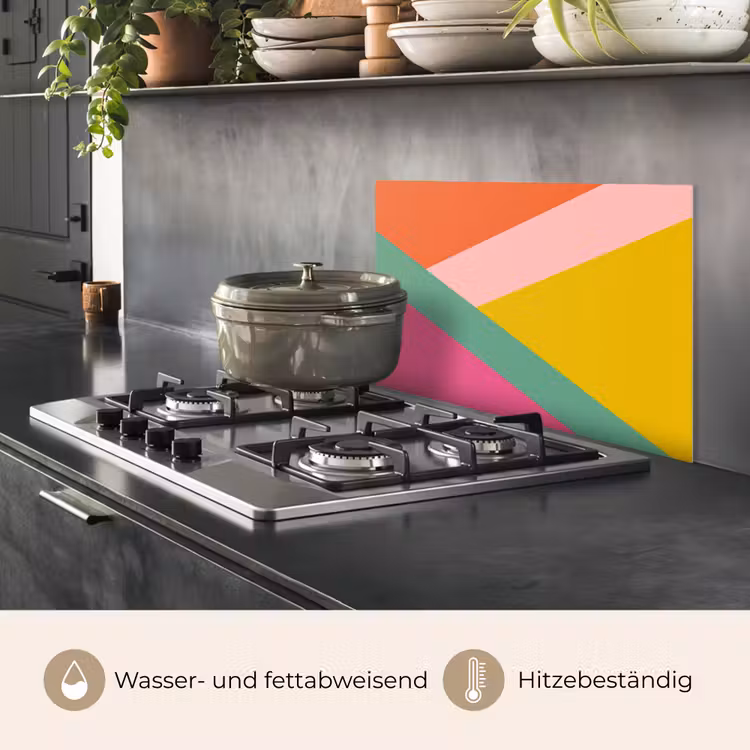 Driehoeken - Kleurrijk - Abstract keuken achterwand spatscherm klein -usp_DE