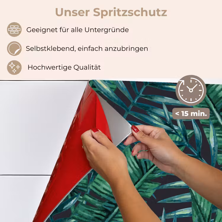 Jungle - Bladeren - Tropisch keuken achterwand spatscherm klein -spatscherm_DE