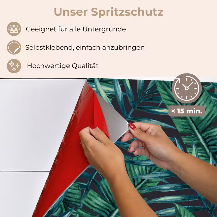 Jungle - Bladeren - Tropical keuken achterwand spatscherm middel -spatscherm_DE