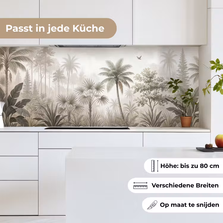 Jungle - Palmbomen - Natuur keuken achterwand 2 middel -sfeer4_DE