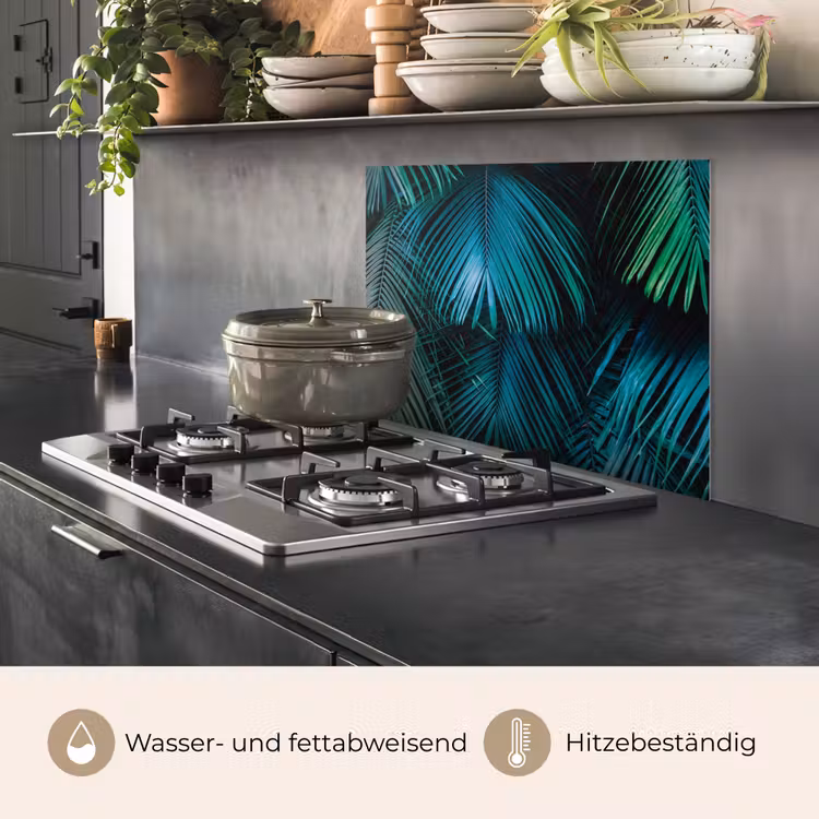 Jungle - Palmblad - Natuur keuken achterwand spatscherm middel -usp_DE