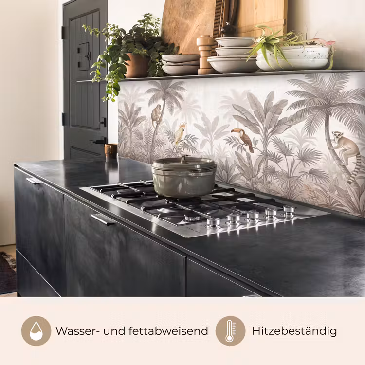 Jungle - Dieren - Palmbomen keuken achterwand 2 middel -usp_DE