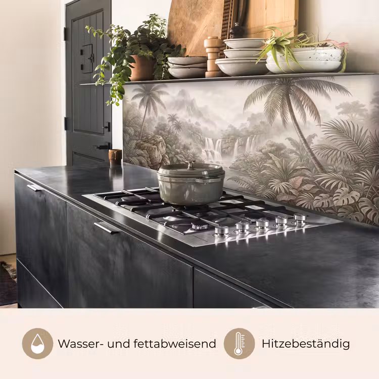 Jungle - Watervallen - Tropisch - Illustratie keuken achterwand 2 middel -usp_DE