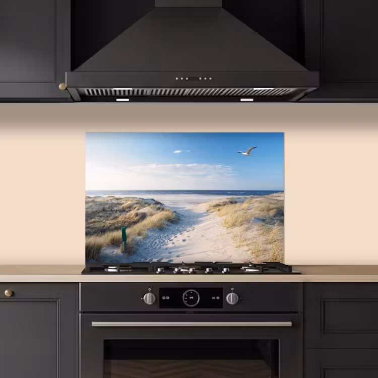 Duin - Meeuw - Strand - Zee - Zon keuken achterwand spatscherm klein -sfeer1