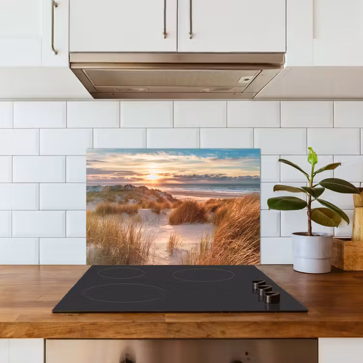 Duin - Planten - Zonsondergang - Strand - Zee keuken achterwand spatscherm klein -sfeer2
