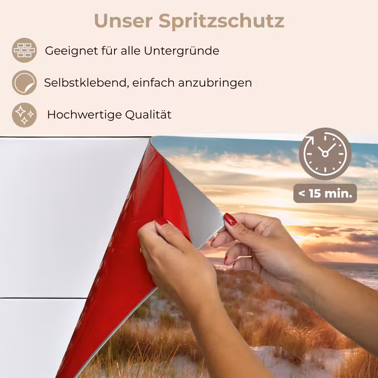 Duin - Planten - Zonsondergang - Strand - Zee keuken achterwand spatscherm klein -spatscherm_DE