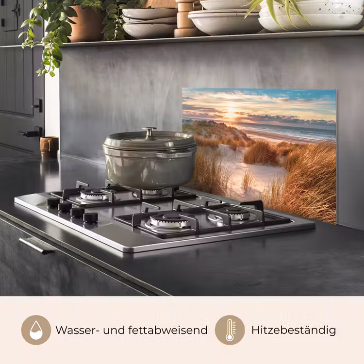 Duin - Planten - Zonsondergang - Strand - Zee keuken achterwand spatscherm klein -usp_DE