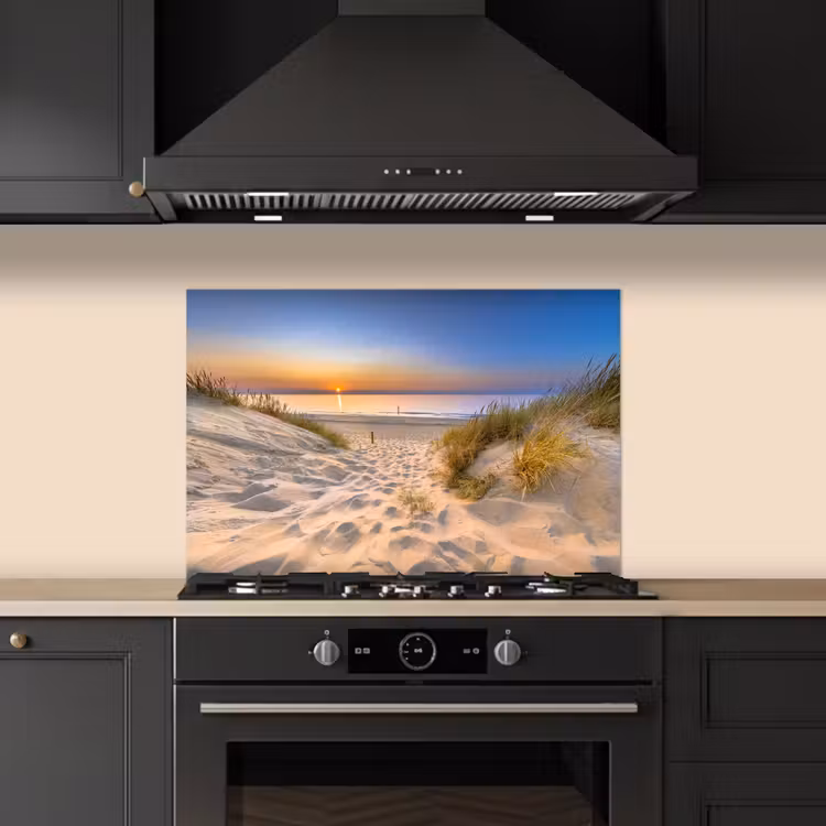 Duin - Zonsondergang - Horizon - Strand - Gras keuken achterwand spatscherm klein -sfeer1