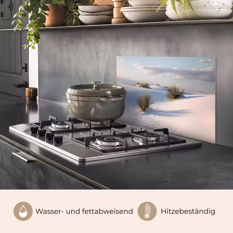 Duinen - Gras - Wolken - Beige keuken achterwand spatscherm klein -usp_DE
