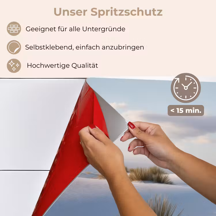 Duinen - Gras - Wolken - Beige keuken achterwand spatscherm klein -spatscherm_DE