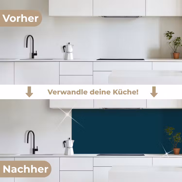 Dark - Indigo - Blauw keuken achterwand 2 middel 871 -voor-na_DE