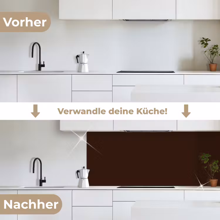Dark - Chocolate - Bruin keuken achterwand 2 middel 871 -voor-na_DE