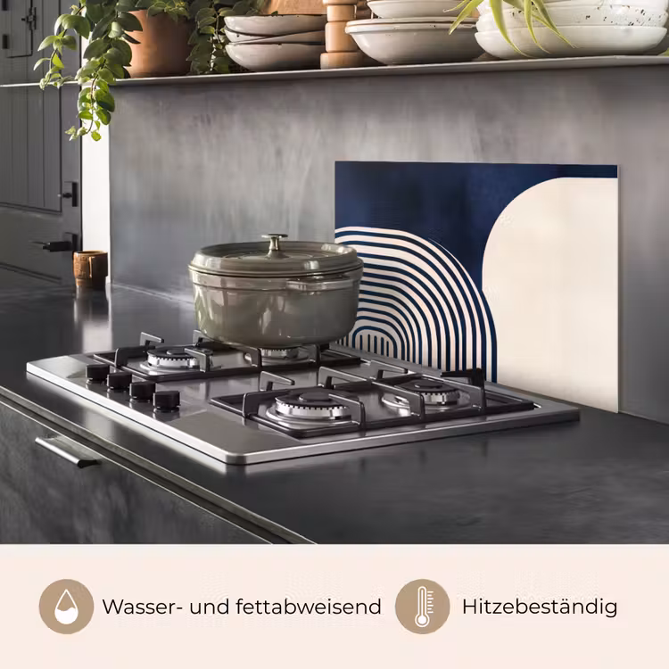 Donkerblauw - Abstract - Lijnen keuken achterwand spatscherm klein -usp_DE