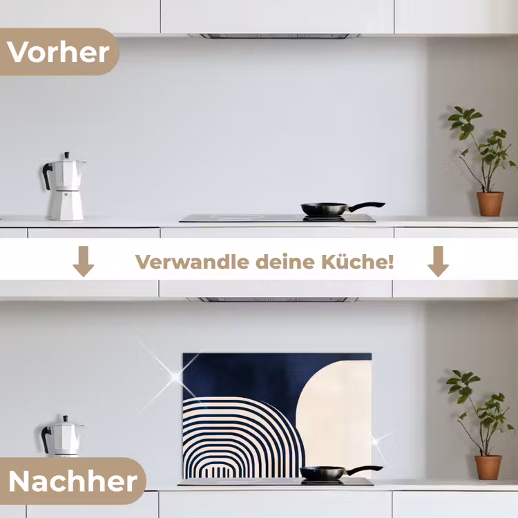 Donkerblauw - Abstract - Lijnen keuken achterwand spatscherm klein -voor_na_DE