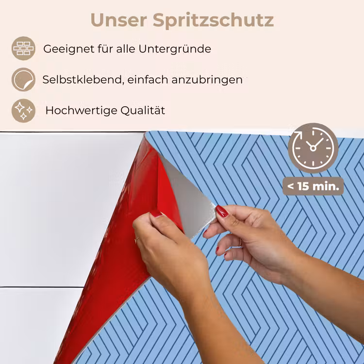 Donkerblauw - Patroon - Lijnen keuken achterwand spatscherm klein 900 -spatscherm_DE