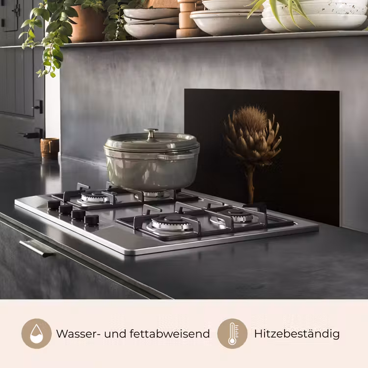 Donkerbruin - Bloem - Textuur - Artisjok keuken achterwand spatscherm klein -usp_DE