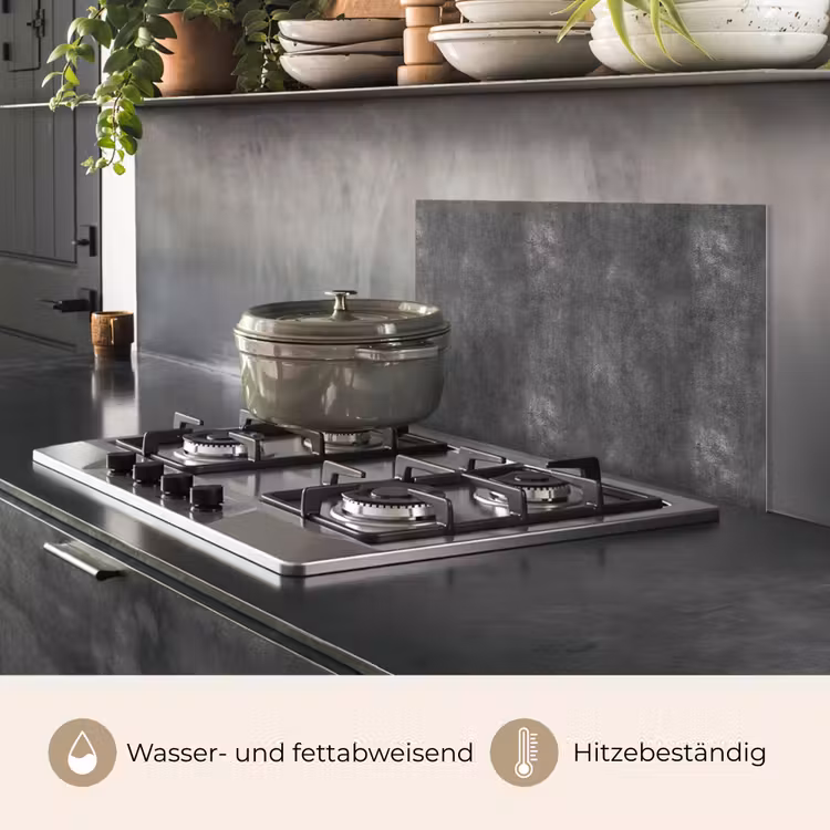 Donkergrijs - Ruw - Beton keuken achterwand spatscherm klein 900 -usp_DE