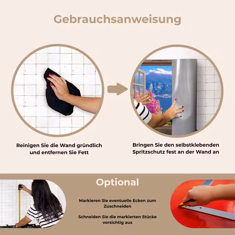 Doorkijk - Berg - Landschap - Uitzicht - Meer keuken achterwand spatscherm klein -gebruiksaanwijzing_DE