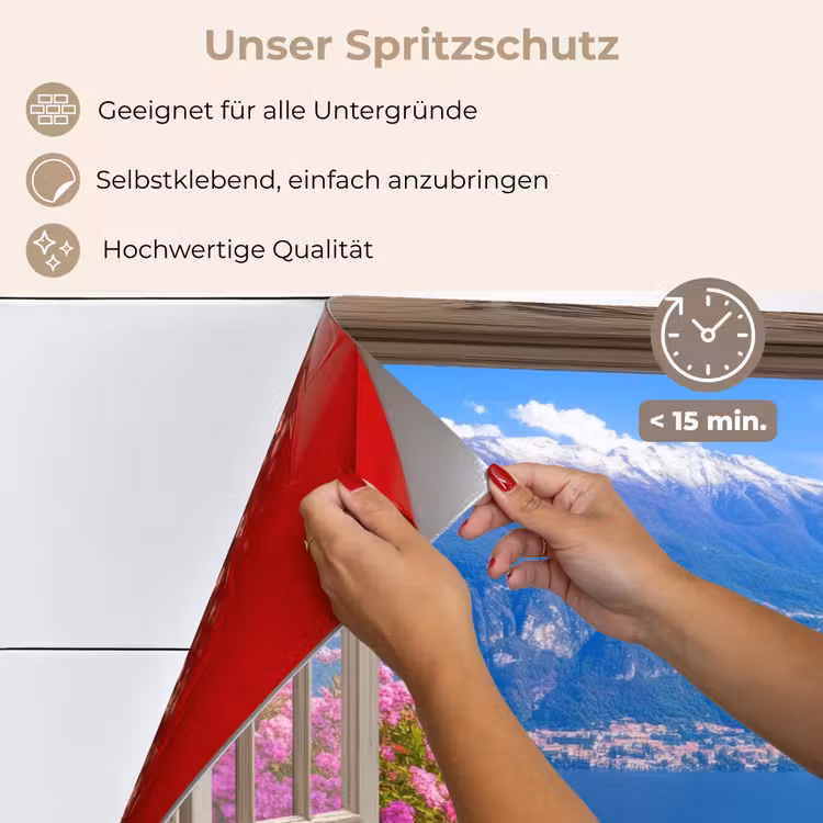 Doorkijk - Berg - Landschap - Uitzicht - Meer keuken achterwand spatscherm klein -spatscherm_DE