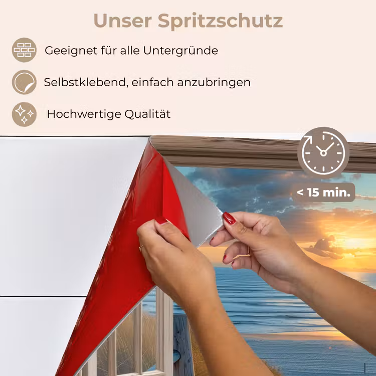 Doorkijk - Strand - Pad - Zonsondergang keuken achterwand spatscherm klein -spatscherm_DE