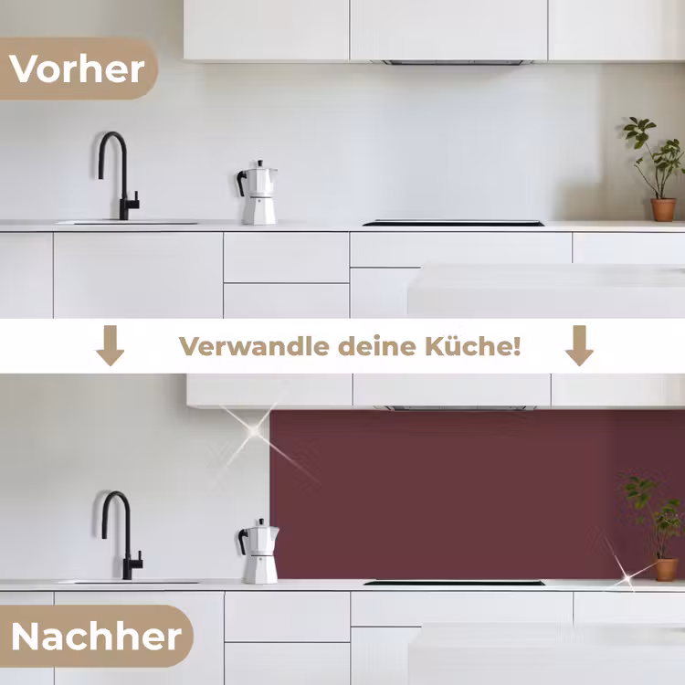 Dusty - Rose - Roze keuken achterwand 2 middel 871 -voor-na_DE