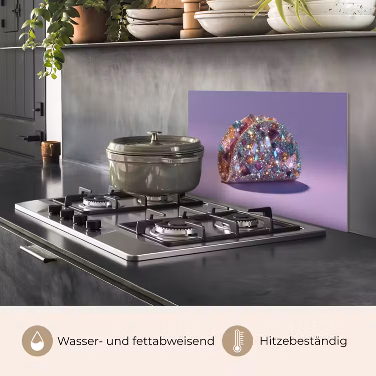 Edelstenen - Glitters - Paars - Kleurrijk keuken achterwand spatscherm klein -usp_DE