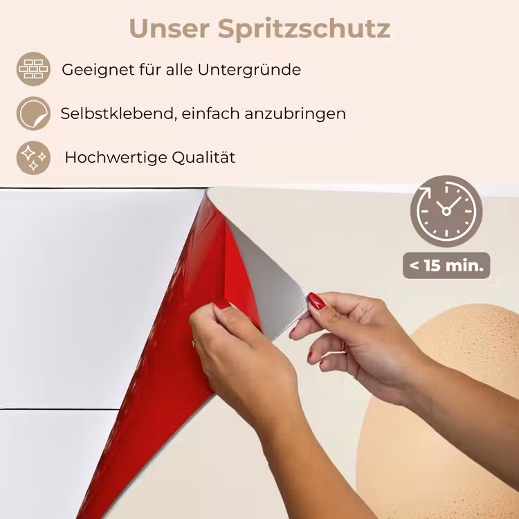 Ei - Beige - Ovaal - Egaal keuken achterwand spatscherm klein -spatscherm_DE
